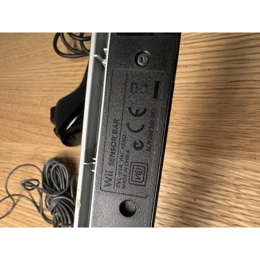Nintendo Wii 2x Remote Controller , Nunchuck And Wii Sensor, 3x Case - UNTESTED
